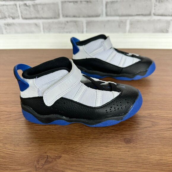 ⭐Rare Nike Jordan 6 Rings TD TODDLER Sz 10C Shoes Sneakers White Blue 323420-142 - Picture 2 of 8